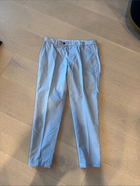 Men's Light Blue Grey Dress Pants